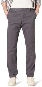 Amazon Essentials Men's Slim-Fit Wrinkle-Resistant Flat-Front Chino Pant, Grey, 40W x 32L