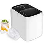 TANGZON Ice Maker Machine Countertop, 15kg Ice in 24Hrs, 9 Cubes in 6Mins, 2 Sizes, 2L Self Cleaning Ice Making Machine with Scoop & Basket for Home Kitchen Bar