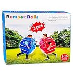 Bumper Ball for Kids,Inflatable Buddy Bumper Balls Sumo Game,Giant Human Hamster Knocker Ball Body Zorb Ball for Child Outdoor Team Gaming Play(2 pcs 24inch)