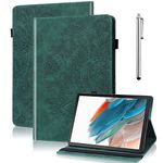 VODEFOX Case for Samsung Galaxy Tab A 10.1 2019,Embossed Design Peacock Flower PU Leather Folio Flip Stand Smart Case with Elastic Band for Galaxy Tab A 10.1" Tablet 2019 (SM-T510/T515/T517) - Green