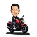 Avatar Studio Personalized Gift for Friends, Brother, BFF, Boyfriend, Father Character Caricature Photo Frame Unique Design Customized Gift for Friends & Family, Motorcycle Rider - 1 (STAND 7 INCHES)