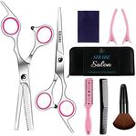 8 Pcs Hair Cutting Scissors Set Hairdressing Scissors Kit,Thinning Scissor,Bangs artifact,Hair Comb,Leather Scissors Case,Professional Barber Salon Home Shear Kit For Men Women Pet