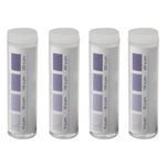 Chlorine Test Strips for Restaurants, Chlorine Sanitizer Test Strips, 10-200 ppm, Four 100 Count Vials