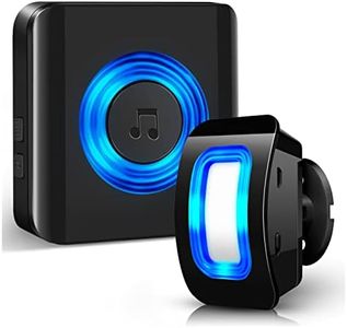 Detector de Movimiento Exterior - Sensor de Movimiento Interior con Timbre Inalámbrico - Timbre de Tienda Satisure, 58 Tonos Timbre Alarma para Casas, Oficinas, Fábricas