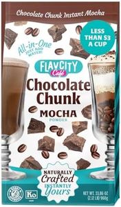 FlavCity Café Chocolate Chunk Mocha - Flavored Instant Coffee Powder Mix with Grass-Fed Whole Milk & Real Cocoa - Instant Latte Made from Real Ingredients - All In One, Just Add Water (20 Servings)