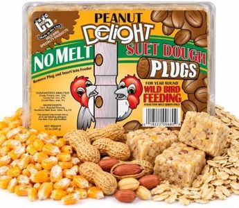 C&S Peanut Delight No Melt Suet Plugs, 16 4-Packs