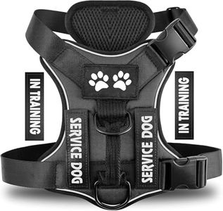 Harnais Chien Anti Traction, Réfléchissant Respirante, avec Attache Devant et Poignée Contrôle Sécurité, Harnais pour Chiens Petits, Moyens et Grands