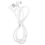 ULTECHNOVO USB Micro Cable, 90 Degree Data Cable Charger Cord, Right Angle, 2.4 A, 1m Long, Nylon Braided USB Cable for Universal Phone (White)