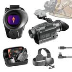 Nightfox Arctic Thermal Night Vision Monocular – Head or Helmet Mounted Thermal Imaging Camera, ≦30mK 256x192 Sensor, Low Latency 50fps, 24° FOV, IP65 Waterproof