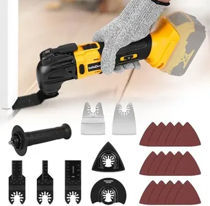 Oscillating Multi Tool Compatible with Dewalt 20V MAX Battery(Battery Not Included), Cordless Oscillating Tool Brushless Motor, 6 Variable Speeds, 23-Piece Kit for Cutting, Sanding, Scraping