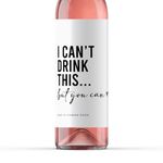 2PCS - I Can't Drink This But You Can - Pregnancy Announcement Wine Labels, Baby Announcement Wine Labels, Pregnancy Reveal Ideas, Surprise Pregnancy Announcement for Grandparents, Family & Friends