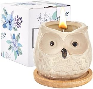 Kinforse Scented Candles Gifts for Women, Birthday Presents for Women,Owl Gifts for Women Sweet Orange Candle, Best Friend Unique Happy Birthday Bath Candle Set …