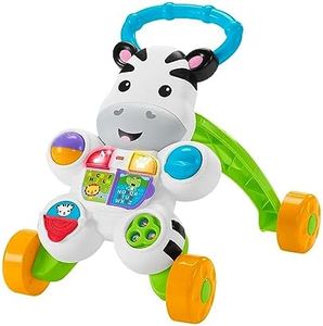 Fisher-Price Mon Trotteur Zèbre Parlant Français | Jouet Evolutif et Interactif Coloré, Lumineux et Musical pour Apprendre à Marcher à Bébé | Trotteur Bébé Garçon ou Fille à Partir de 6 Mois, GXC30