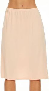 MANCYFIT Women's Half Slips for Under Dresses Non Cling Under Skirt Slips with Single Side Slits Nude 3X-Large