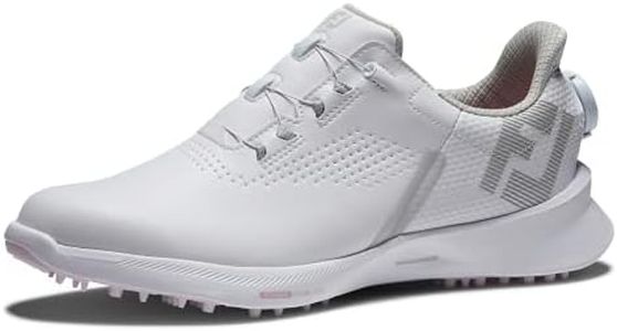 FootJoy Women's Fj Fuel Boa Golf Shoe, White/White/Pink, 8