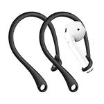 kwmobile Earbud Hooks Compatible with Apple Airpods 1/2 / 3 / Pro 1 / Pro 2 - Set of 2x Earphone Holders for Running - Black
