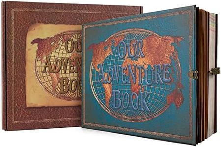 JIMBON Our Adventure Book album scrapbooking- Álbum de fotos para manualidades, album fotos para pegar y escribir, cumpleaños, aniversario, bebé, San Valentín, Navidad, regalo