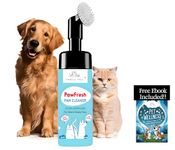 PAWFUL TAILS PawFresh Paw Cleaner - 160ml for Dogs & Cats - Easy Clean, Fast-Drying, Non-Sticky with Tea Tree, Aloe Vera, Neem - Gentle Formula. Free Ebook Included on pet Care!