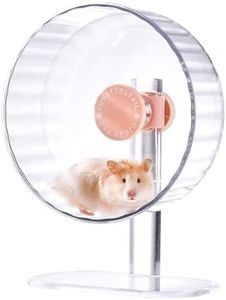 FunstersTail Super Silent Hamster Wheel 12 Inch, Magnetic Large Rat Wheel for Chinchilla, Gerbil, Guinea Pig, Cat, Mouse, Sugar Glider and Dwarf, Syrian Hamster Accessories (Peach Pink)