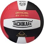 Tachikara SV5WC Red, White and Black Volleyball (EA)