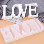 EKTA STATIONERY Love Letter Silicone Resin Mold Sign Word Casting Molds with Making Epoxy Mould Craft DIY Table Decoration and Valentine's Day Gifts (1),BIG