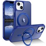 BENTOBEN for Magnetic iPhone 14 Plus Case, Phone Case iPhone 14 Plus [Compatible with MagSafe] Rotatable Ring Holder Kickstand Design Shockproof Protective Women Men Girls Boys Cover, New Blue Design