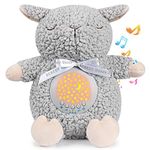 BEREST Baby Sleep Soother Sleepy Sheep, Mom's Heartbeat Lullabies Baby Sound Machine, Nursery Decor Night Light Projector, Toddler Crib Sleeping Aid, Baby Shower Gifts Portable Sheep