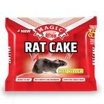 MAGIC Rat Kill Cake| Kills Rats Outdoors in One Feed | Effective Against All Types of Rats | Effective Rat Killer for Home, Car & Outdoors| Kills Rat, Mouse and Rodents (25 gm, Pack of-5)