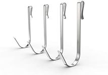 KINCMAX Stainless Steel Heavy Duty S Hooks for Hanging onto Shower Caddy, Bathroom Organizers, Shampoo Holders - Rustproof SUS 304 Steel for Hanging Razor & Sponge (Silver)