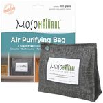 Moso Natural Air Purifying Bag 300g. A Scent Free Odour Eliminator for Closets, Bathrooms, Laundry Rooms, Pet Areas. Premium Moso Bamboo Charcoal Odour Absorber. Freestanding Design