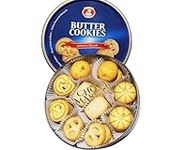 Danish Butter Cookies - Gift - Danish Butter Cookies Biscuits in Reusable Tin - 454g (16 Ounce) - Great Gift For Valentine, Mother's Day, Enjoy With Tea, Coffee, Wine (Original Design)