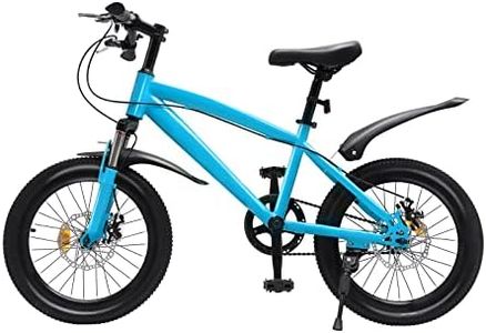 Frederimo Vélo pour enfant de 18 pouces - Bleu - VTT - Cruiser - Avec garde-boue et réflecteurs - Vélo pour enfant garçon - Vélo de montagne pour filles et garçons