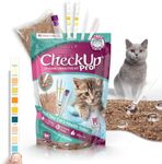 CheckUp Pro at Home Wellness Test for Cats | Hydrophobic Litter for Urine Collection & two 10 Indicators Test Strips for pH, Protein Urobilinogen, Glucose, Bilirubin, Ketone, S-Gravity, Blood in urine