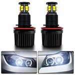 MASO Angel Eyes Halo Ring Bulbs, H8 120W LED Day Time Lighting for E82 E90 E92 E60 E61 E63 E89 X6 Xenon White