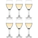 Libbey Teardrop White Wine Glass 251 ml / 25.1 cl Pack of 6 Dishwasher Safe Timeless Strong Quality