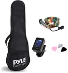 Pyle PRTPUKTKIT10 Durable and Compact Accessory Kit for Ukulele - Handy Digital Tuner, Sturdy Gig Bag, Detachable Ukulele Strap with 3 pcs. Felt Picks & Finger Guide