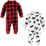 Hudson Baby baby-girls Plush Jumpsuits, Moose, 18-24 Months