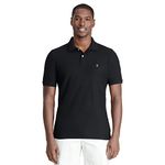 Izod Men's Advantage Performance Short Sleeve Polo Shirt, Black, X-Large Tall