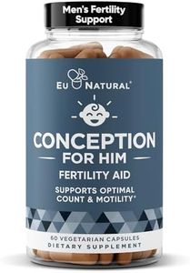 Conception For Him – Fertility Supplements for Men, Male Fertility Booster & Prenatal – Optimal Sperm Count, Motility Strength – Ashwagandha, Folate Folic Acid,Magnesium & Zinc – 60 Veg Soft Capsules