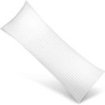 ATOOTFUSION Bedding Soft Body Pillow - Long Pillows For Side And Back Sleepers - Cotton Blend Cover With Soft Polyester Filling (Single Pack) 20X54 Inch, White