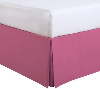 Fresh Ideas Lux Hotel Basic Microfiber Kids Bedskirt, Pink, Twin