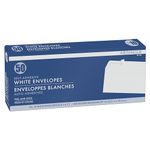 Merangue No. 10 White Envelopes, Peel & Stick Self-Seal, Windowless, 50 Pack