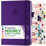 Clever Fox Planner Schedule – Undated Weekly & Monthly Life Planner with Time Slots, Appointment Book & Daily Organizer, A5 (Purple)