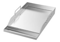 BBQMANN 12.5" x 16" Stainless Steel Nonstick Stove Top Griddle, Universal Flat Top Griddle Plate, Hibachi Grill Griddle for Gas Grill and Charcoal Grill