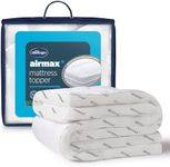 Silentnight Airmax 5cm Mattress Topper Kingsize Bed - Extra Thick Deep Comfortable Soft Breathable Bed Topper Quilted Box Stitched Edge, Elasticated Straps, Machine Washable - King, 150x200cm