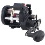 PENN Warfare™ Level Wind, Fishing Reel, Conventional Reels, Sea - Inshore/Nearshore Fishing, Saltwater Boat or Kayak Fishing,Unisex, Black/Red/Smoke, 20LC | Left Hand