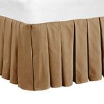 BNF Home 15 Inches Drop Microfiber Dust Ruffle Bed Skirt, Queen, Light Camel