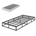 Bednowitz Twin Box Spring, 9 Inch High Profile Box-Spring with Fabric Bed Cover, Noise Free Sturdy Metal Frame, Heavy Duty Steel Structure Mattress Foundation, Easy Assembly