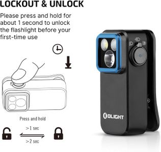 OLIGHT Oclip Pro 500 Lumens Clip-On Flashlight – Black