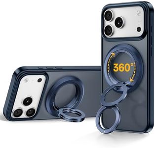 SYNCWIRE Phone Ring Holder Grip for MagSafe, 360° Rotation Magnetic Cell Phone Grip Stand Two-Sided Magnetic Compatible with iPhone 16 15 14 13 12 Pro Max fits MagSafe Accessories - Titanium Blue